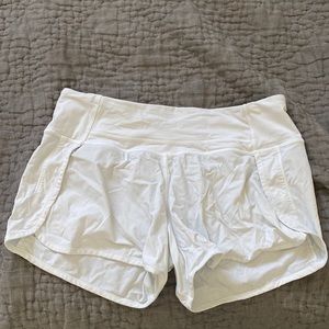 Lululemon white running short size 6